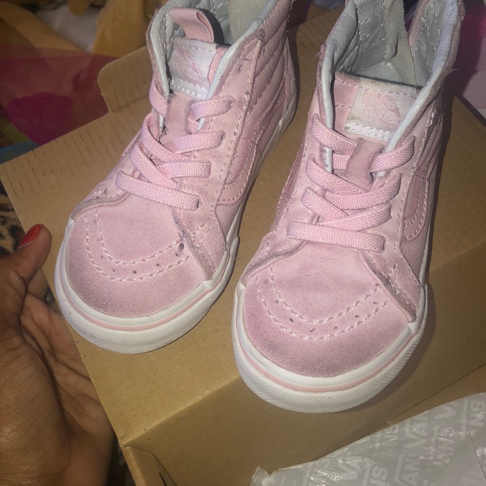 Pink toddler girl vans